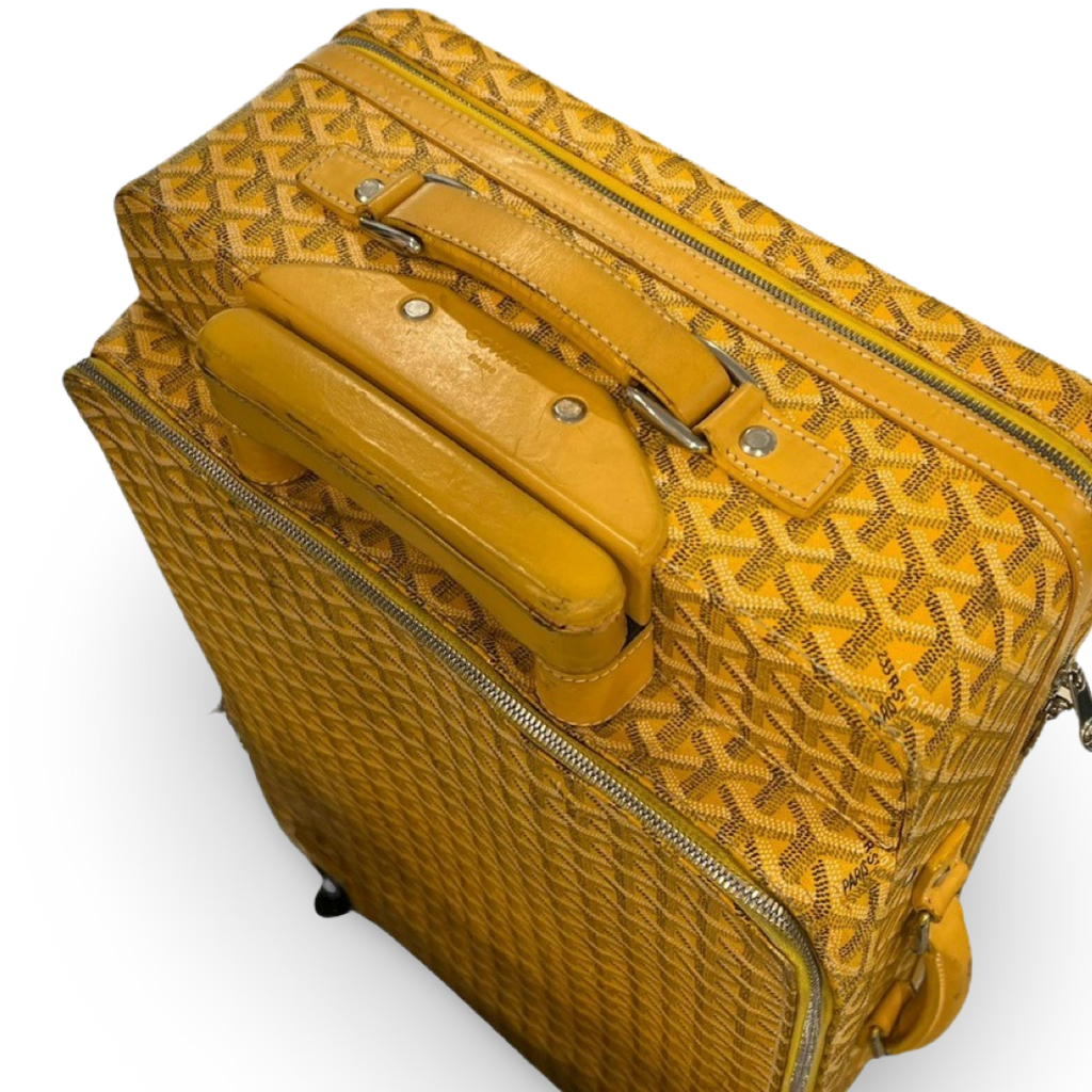 Goyard Trolly PM Rolling Suitcase Yellow