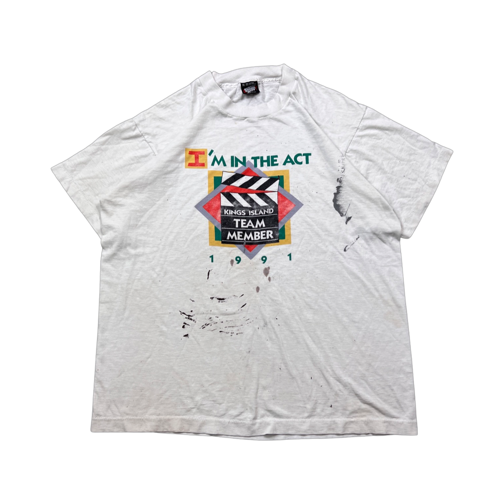 Kings Island In The Act 1991 Shirt Painted White