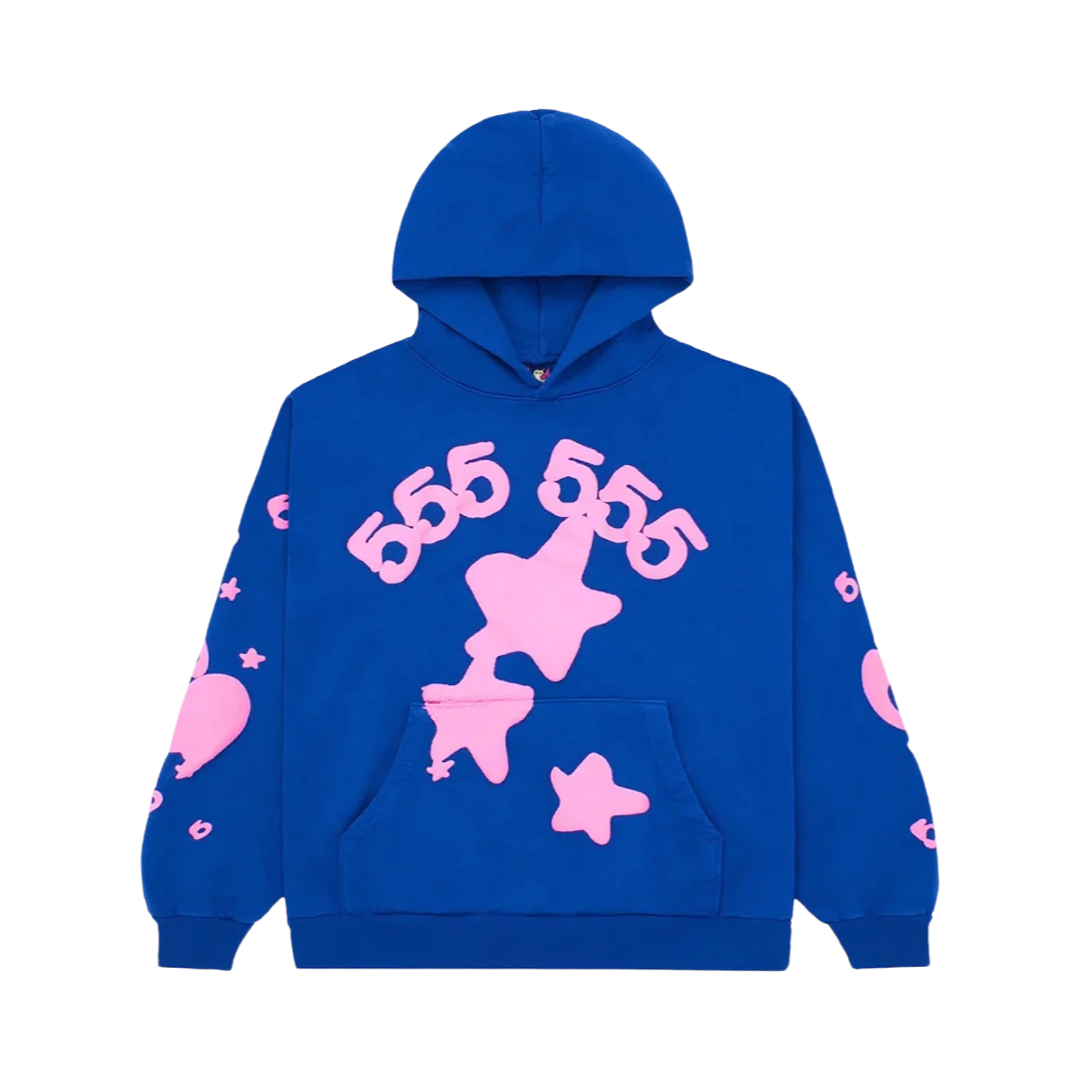 Sp5der Beluga Hoodie Blue Motion.