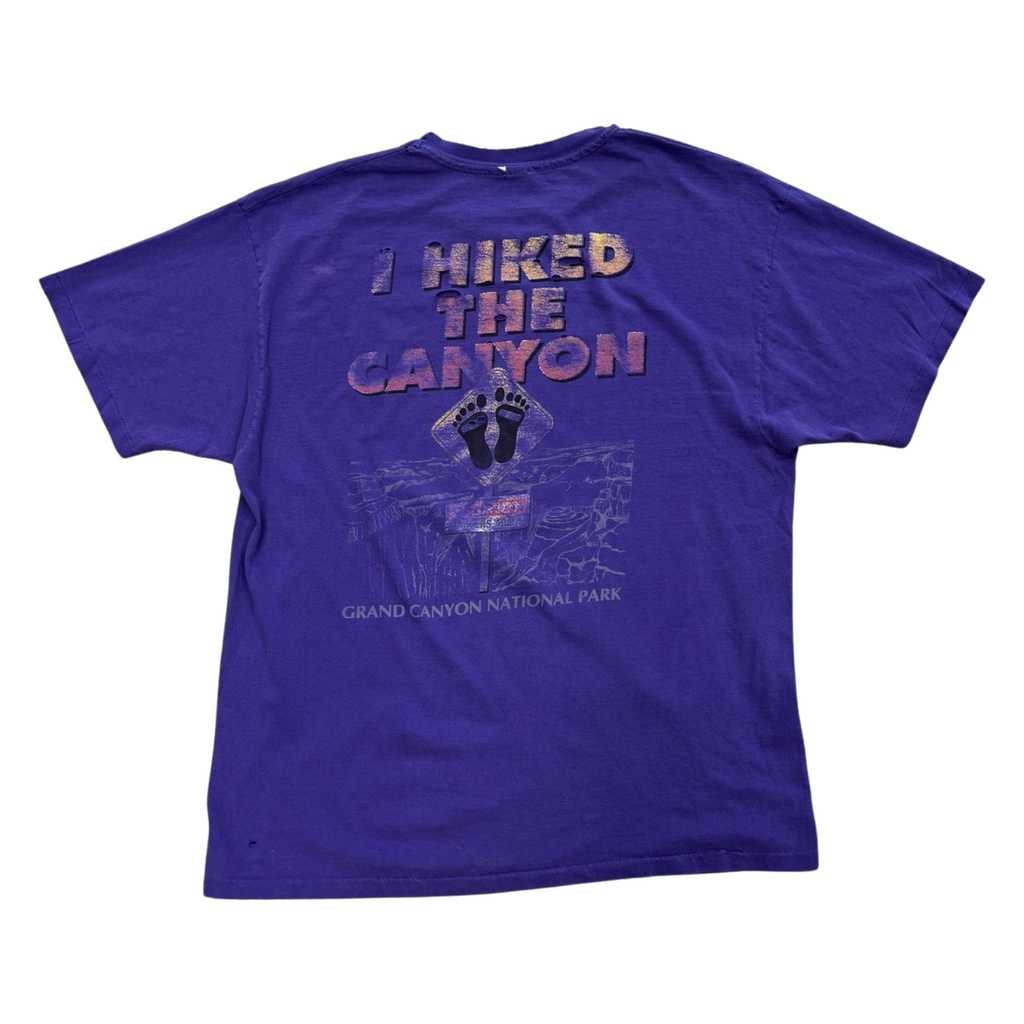 I Hiked The Canyon Tee Distressed Purple