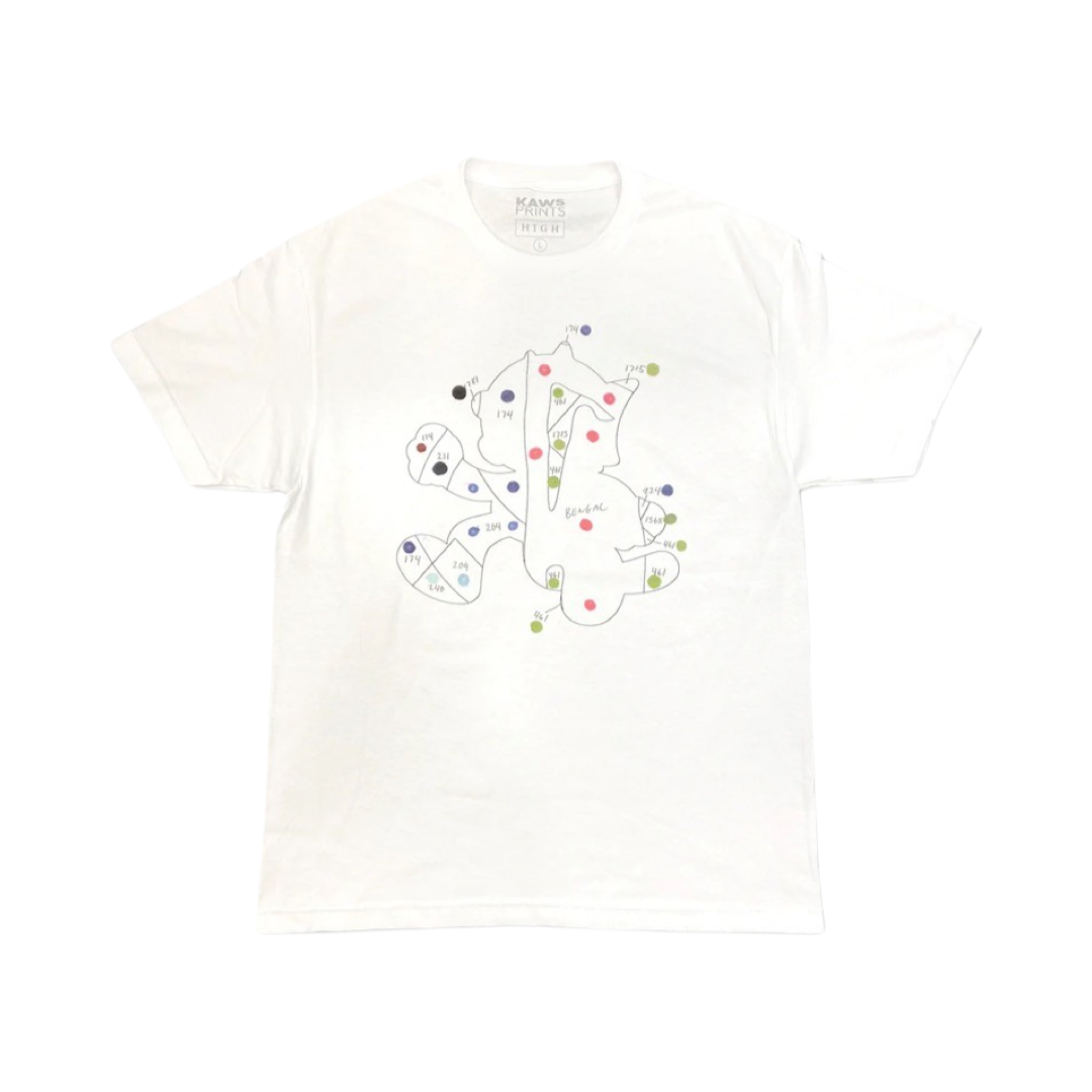 KAWS Collection Ankle Bracelet TShirt White Motion.