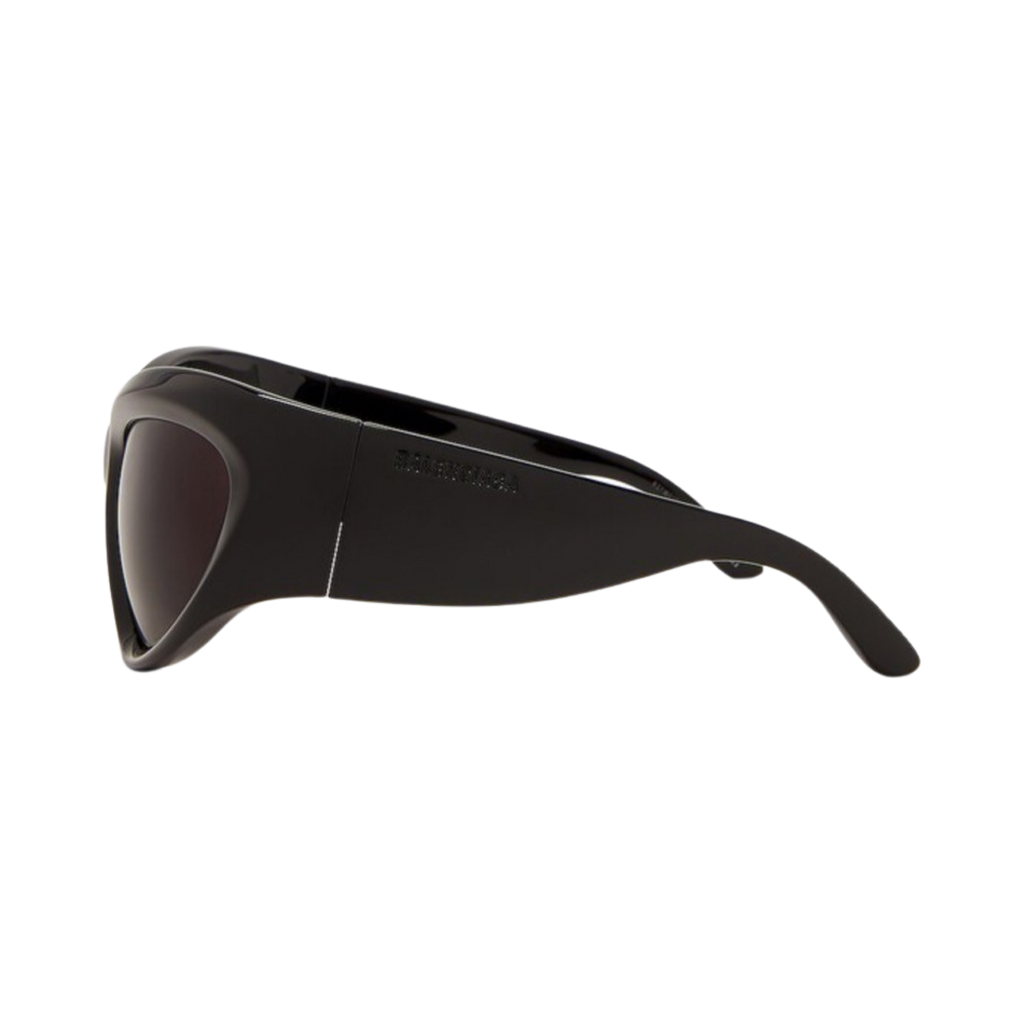 BALENCIAGA Wrap Sunglasses Shiny Black