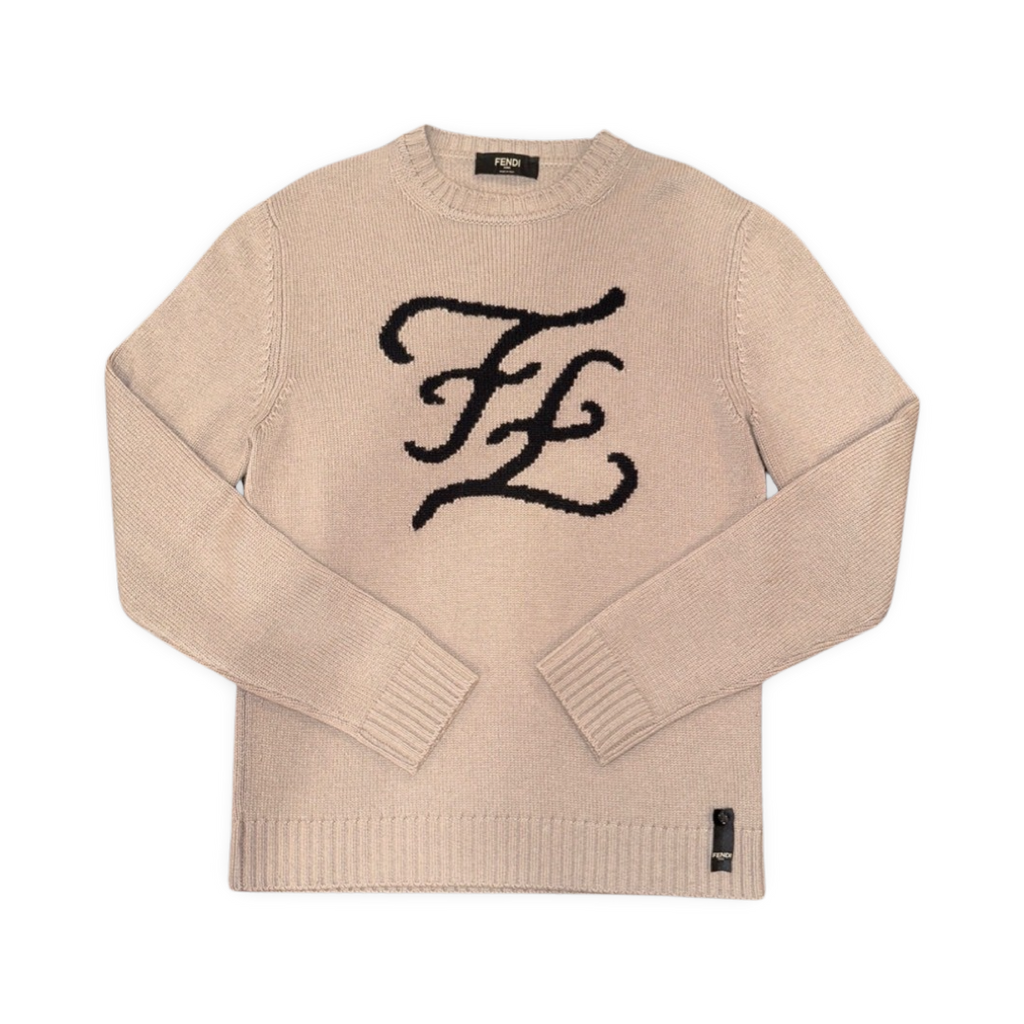 Fendi Cashmere Karligraphy Sweater Brown