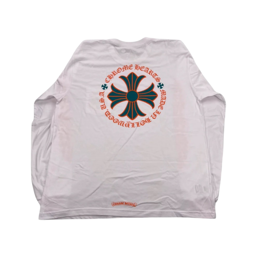 Chrome Hearts Miami L/S T-shirt White/Green/Orange