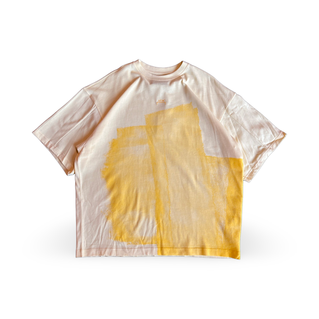 A-COLD-Wall Knitted Collage Logo Oversized T-Shirt Yellow