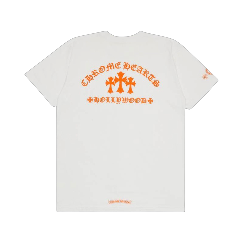 Chrome Hearts Triple Cross T-Shirt Orange/White