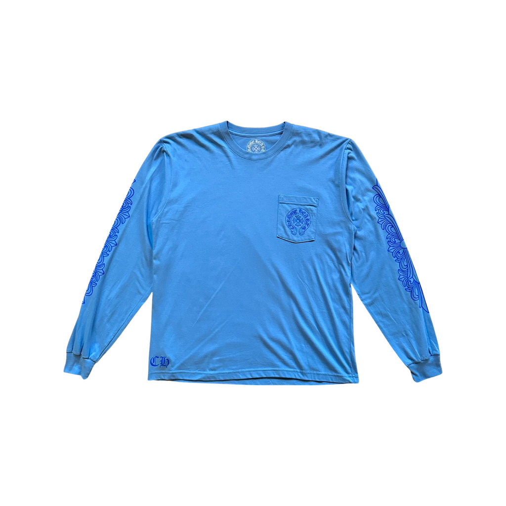 Chrome Hearts Miami Exclusive Long Sleeve T-shirt Blue/Dark Blue