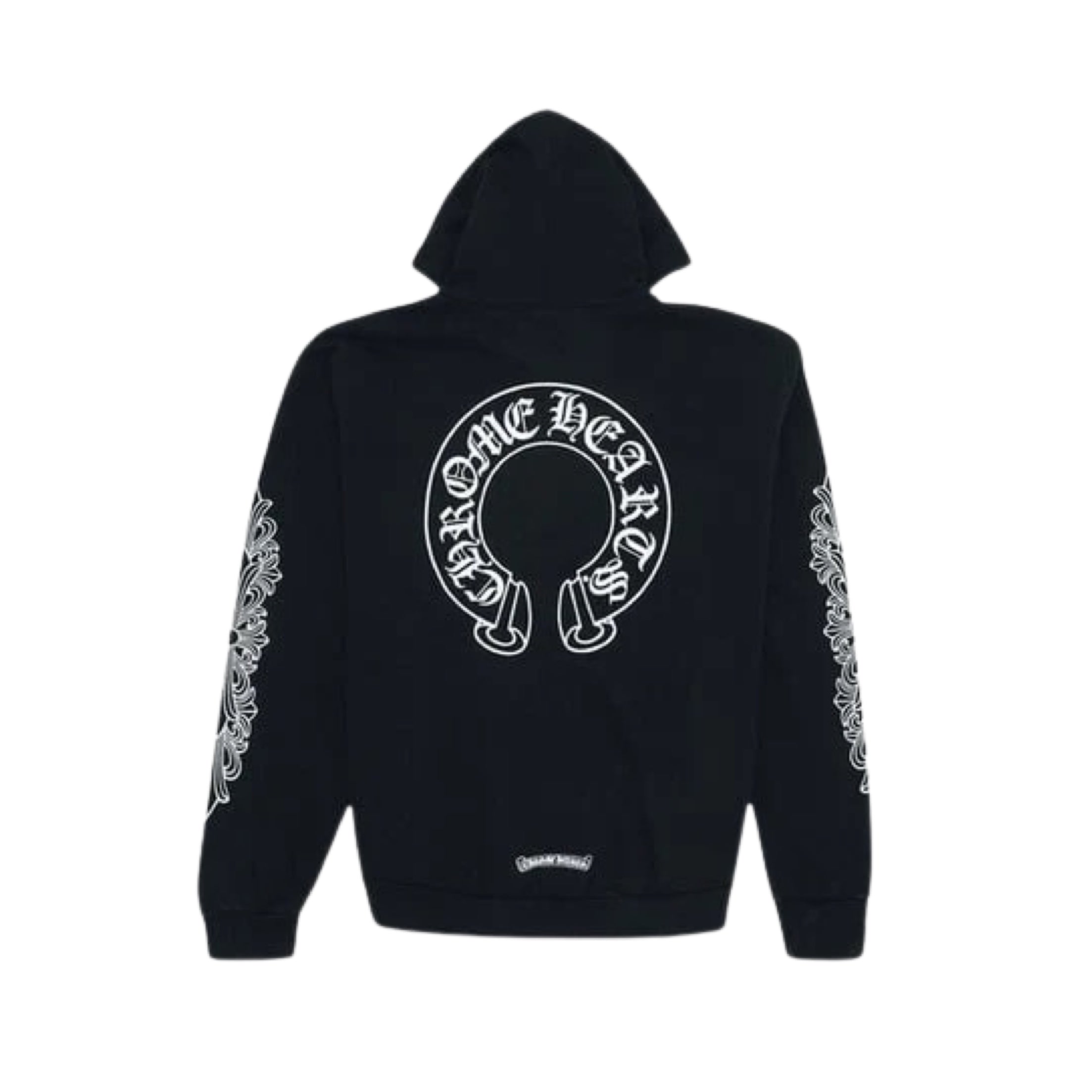 Chrome Hearts Horse Shoe Floral Hoodie Black – Motion.