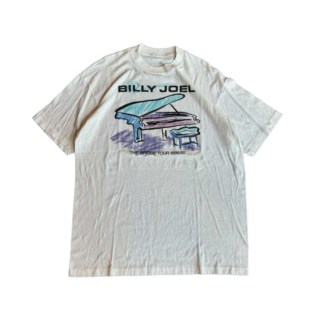 80s Billy Joel Bridge Tour T-Shirt White