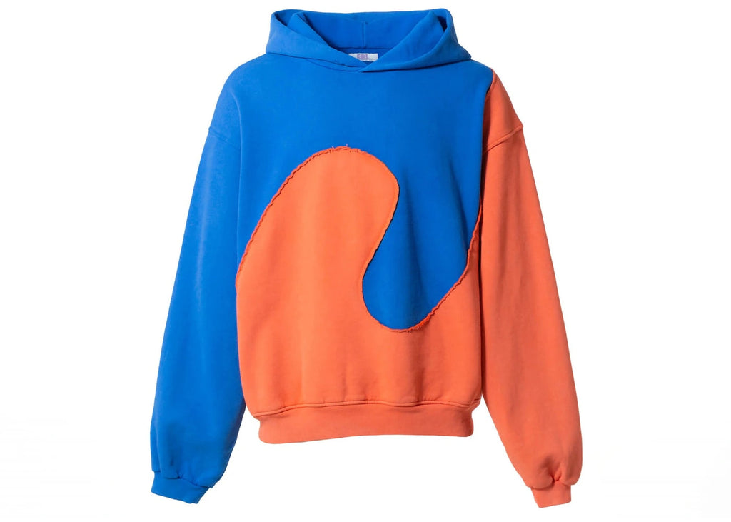 ERL Swirl Fleece Hoodie Blue Orange