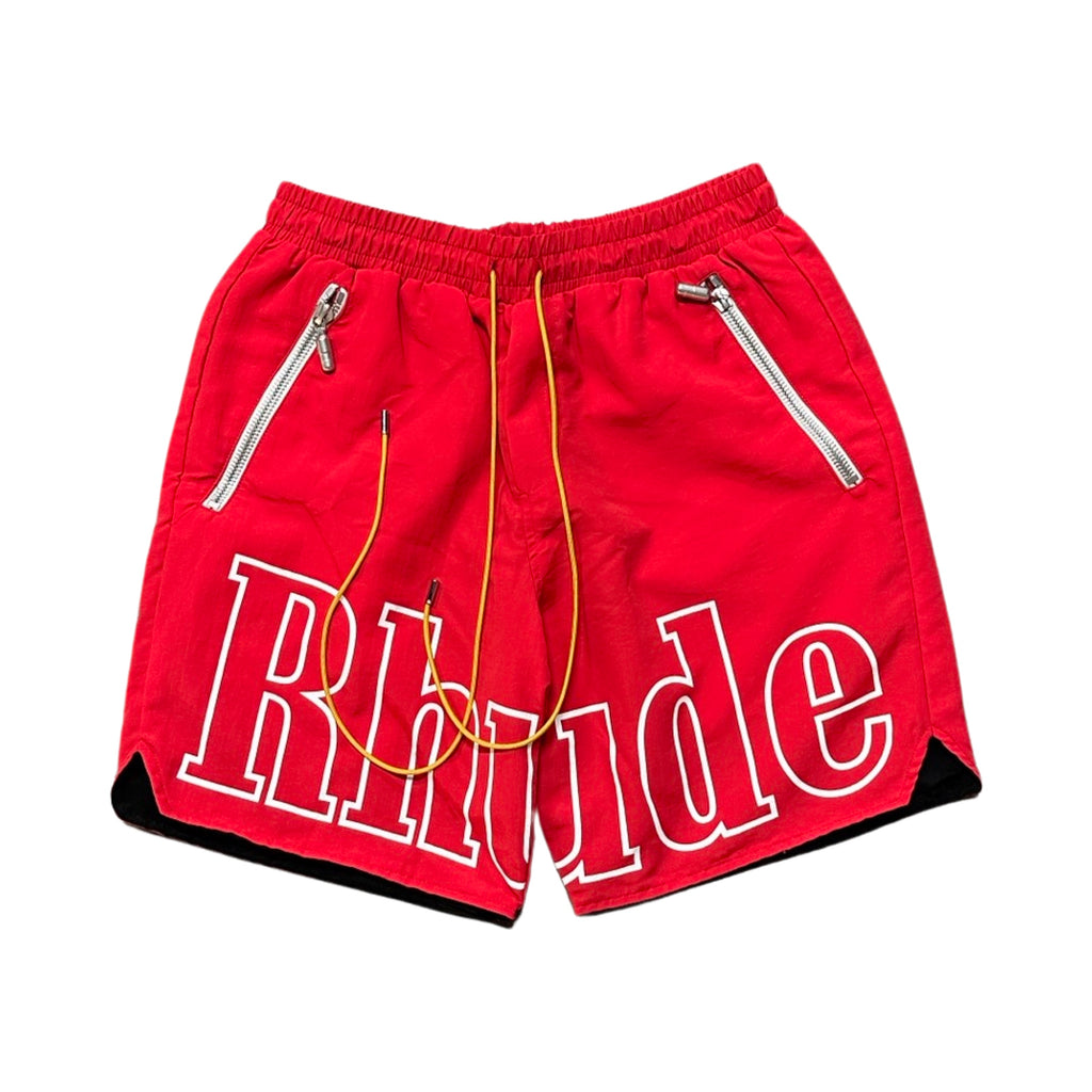 Rhude RH Logo Shorts Red