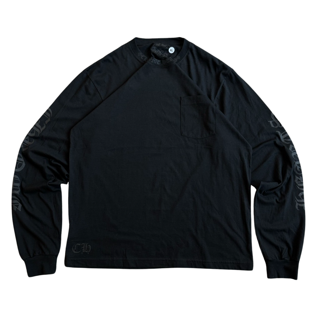 Chrome Hearts Neck Logo Longsleeve T-Shirt Black/Black