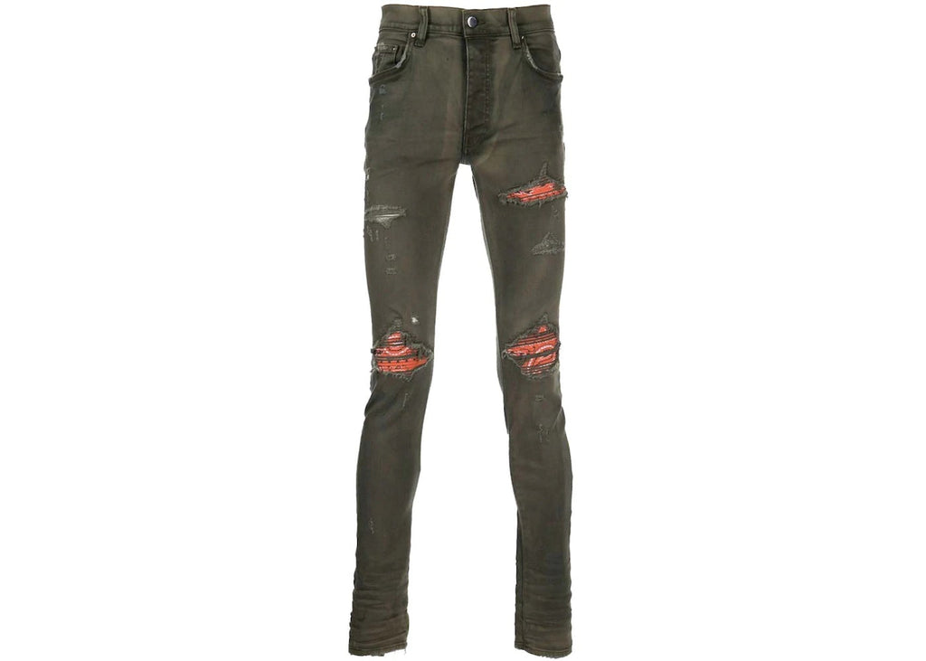 AMIRI Bandana Skinny Jeans Black