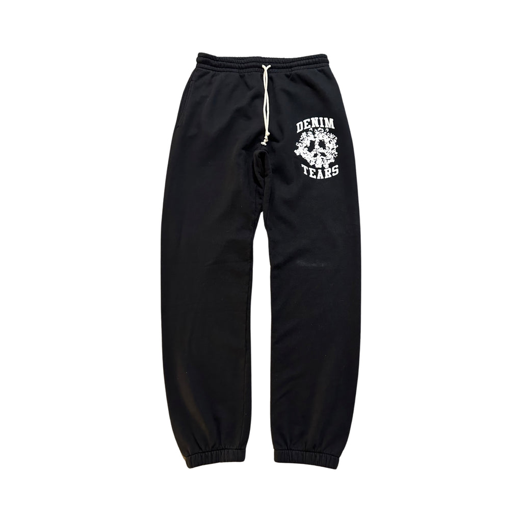 Denim Tears Cotton Wreath Peace University Sweatpant Black