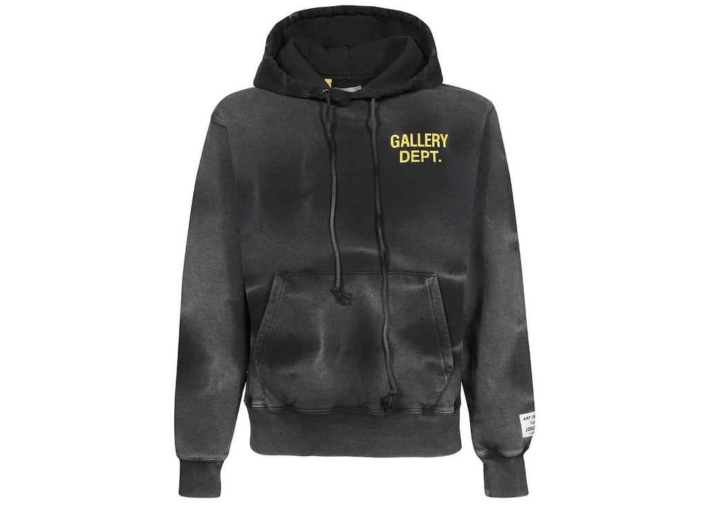 Gallery Dept. Sun Faded English Logo Hoodie Black