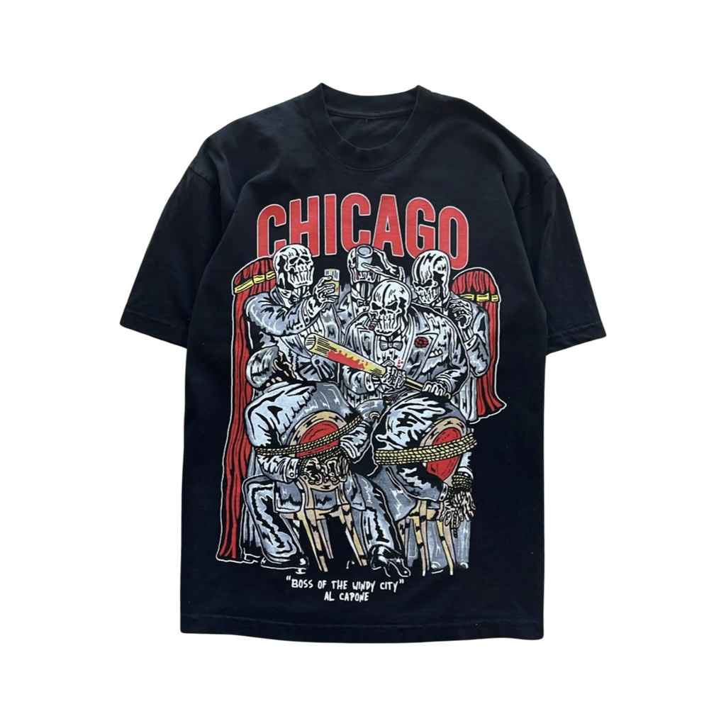 Warren Lotas Boss of the Windy City Tee Stone Washed Black