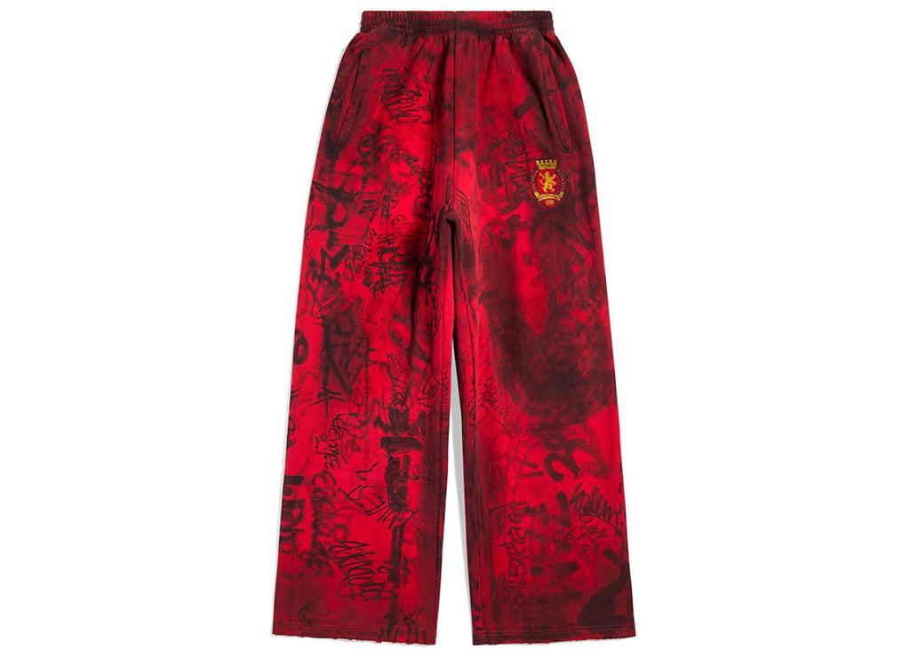 Balenciaga Skater Baggy Sweatpants Red