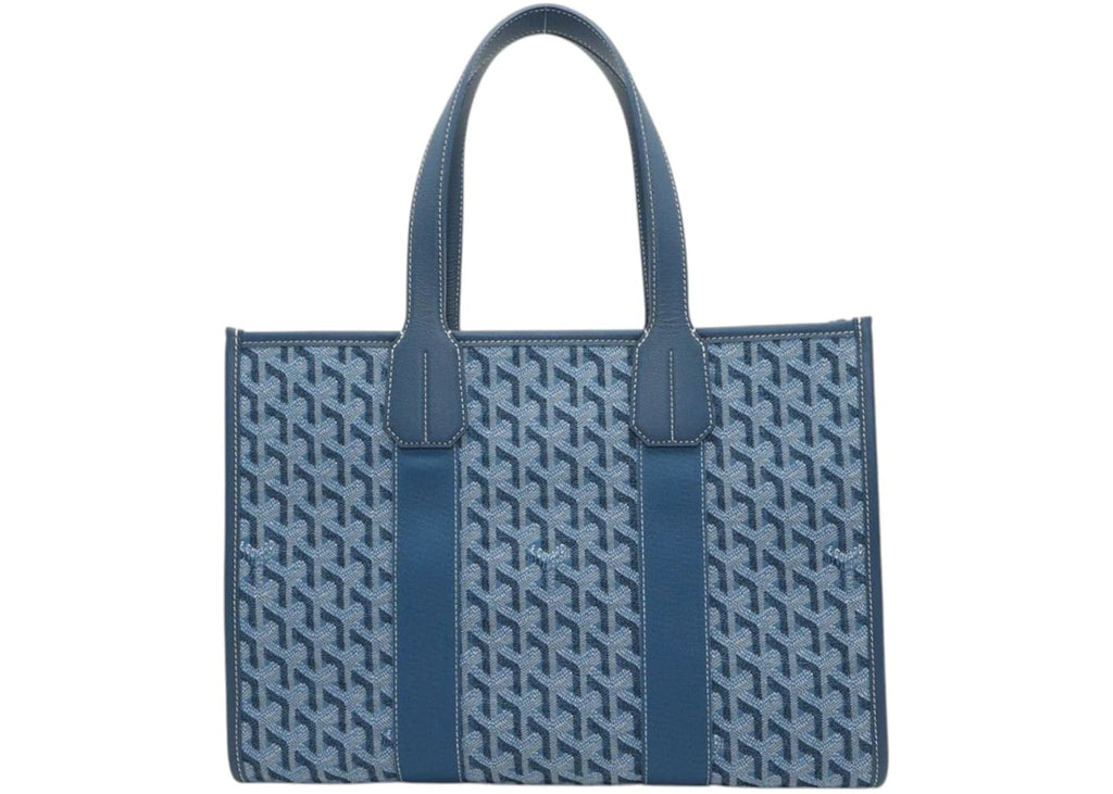 Goyard Villette Jacquard Tote Bag PM Ocean Blue