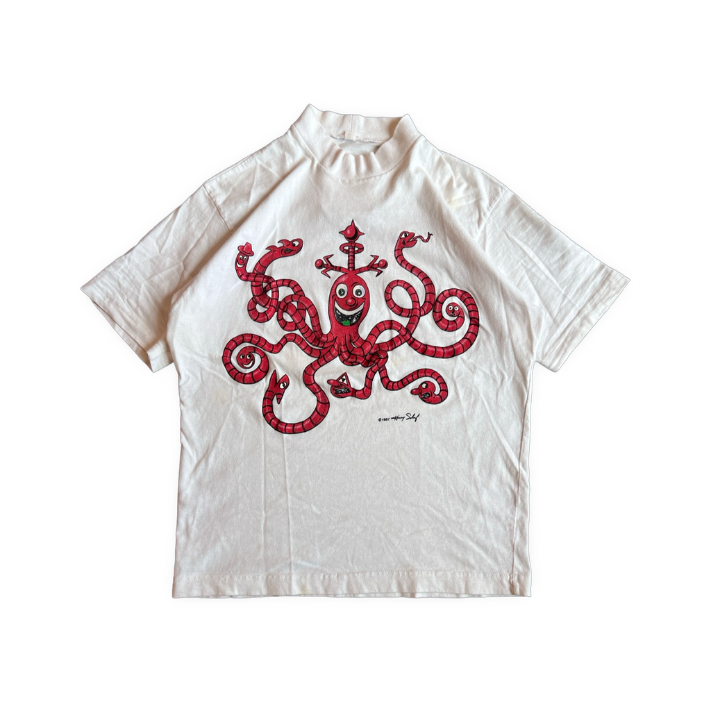 1987 Kenny Scharf Octopus Tee White