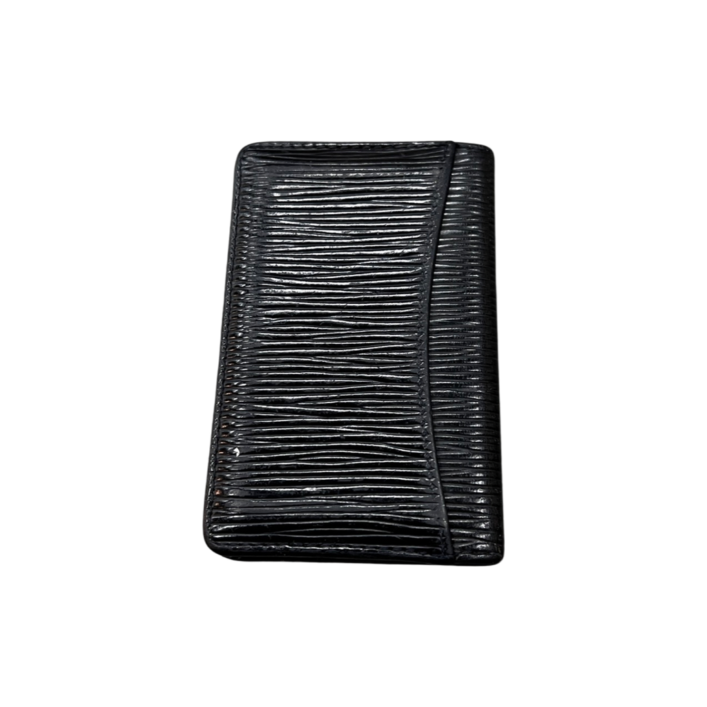 Louis Vuitton 2 Slot Folding Card Holder Epi Black