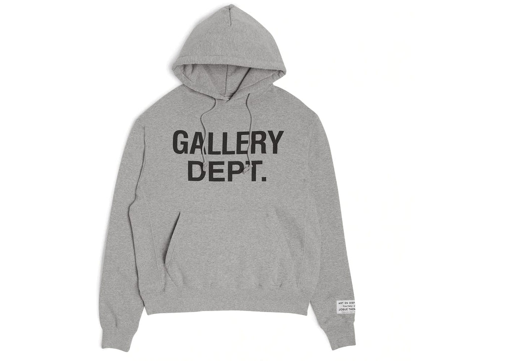 Gallery Dept. Centered Logo Hoodie Heather Grey/Black