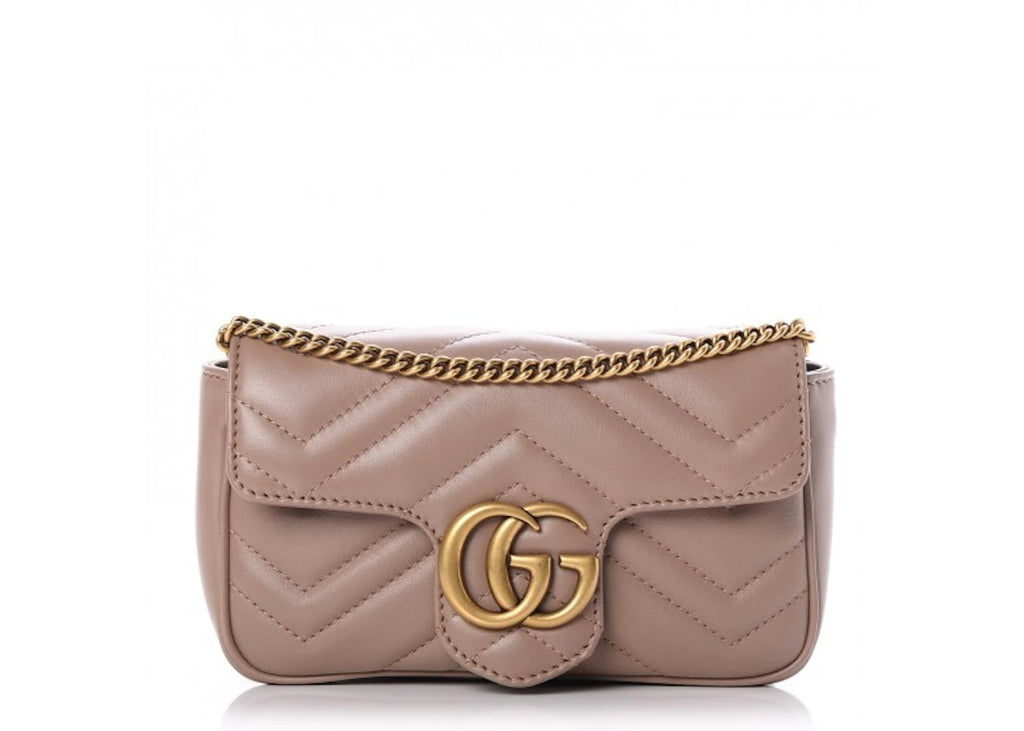 Gucci GG Marmont Matelasse Super Mini Bag Dusty Pink