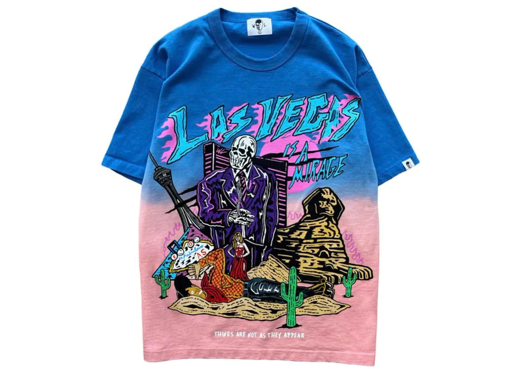 Warren Lotas Las Vegas Is A Mirage Tee Blue/Pink