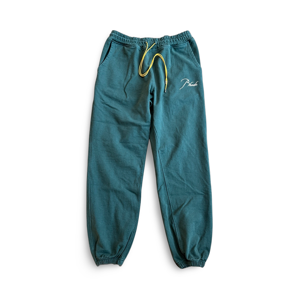 Rhude Embroidered Logo Lounge Pants Green