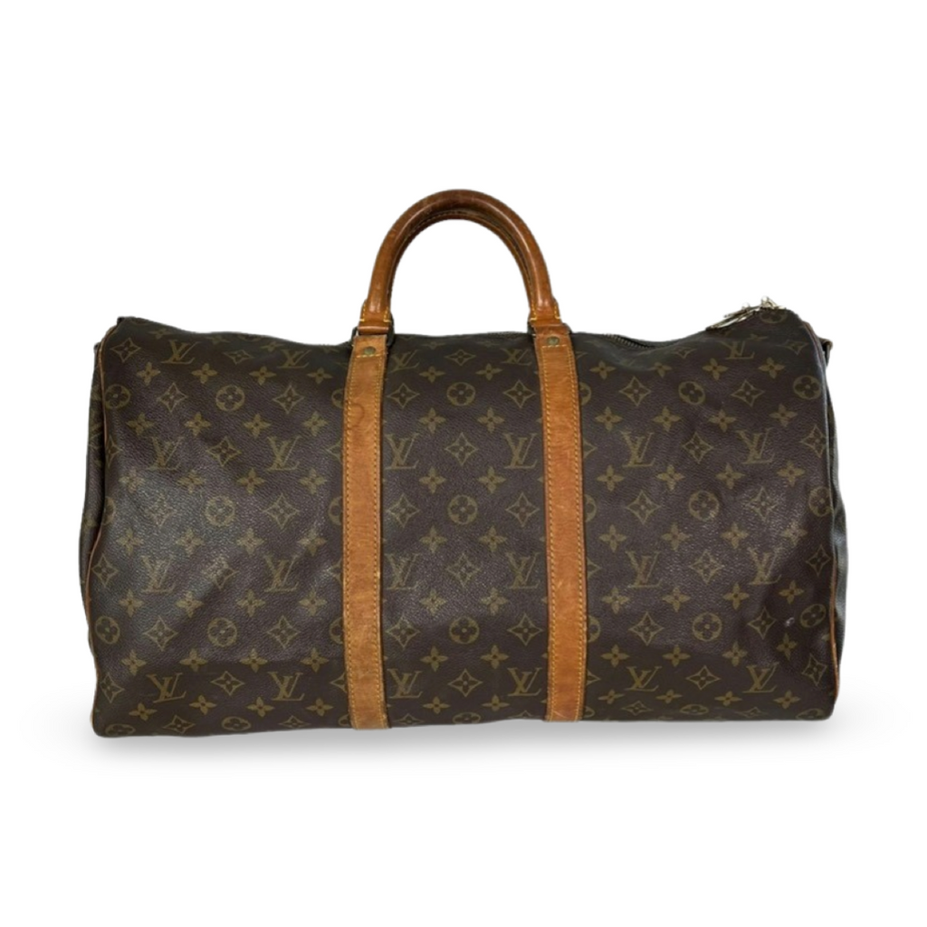 Louis Vuitton Monogram Keepall 50 Bandouliere Brown