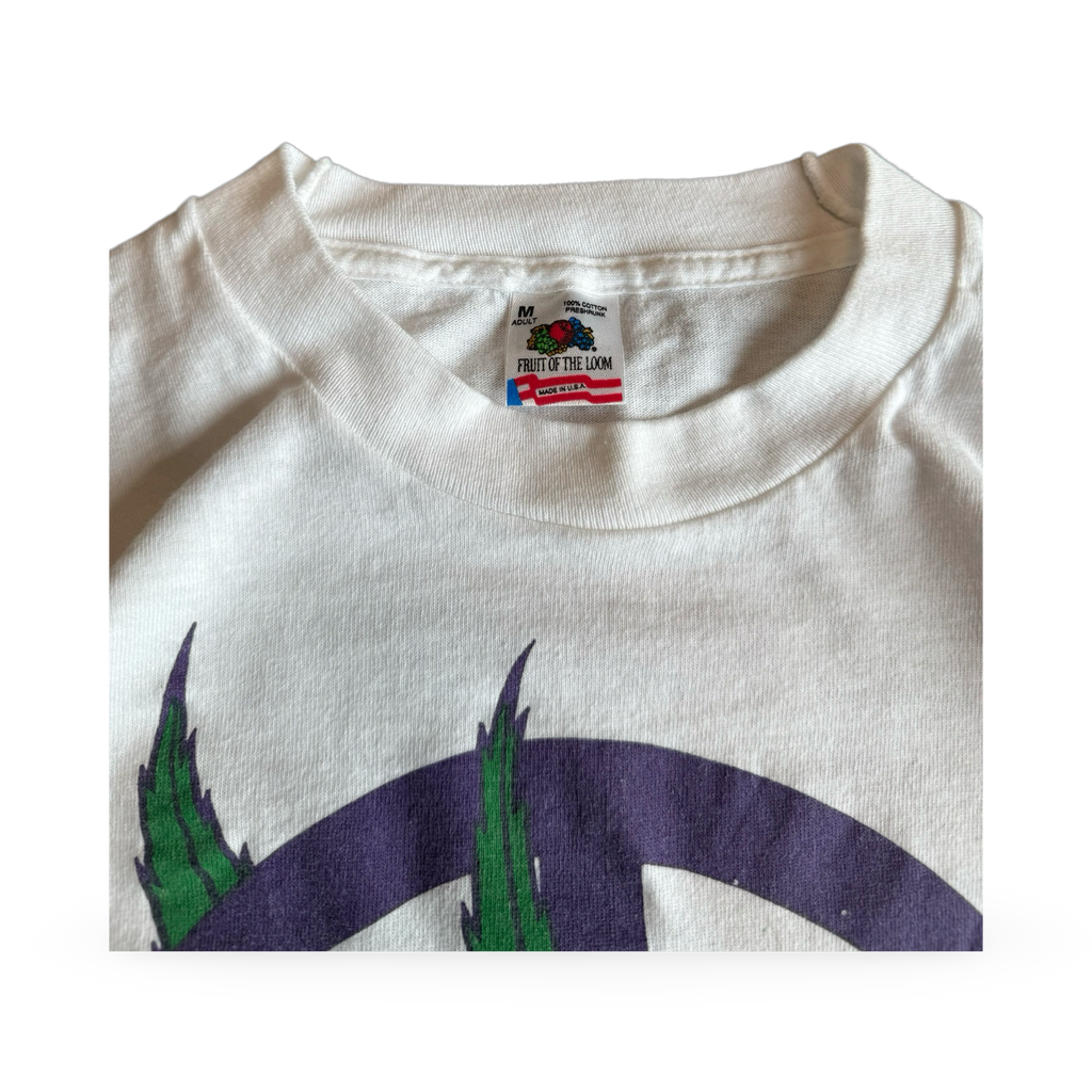 90s Leaf Peace T-Shirt White