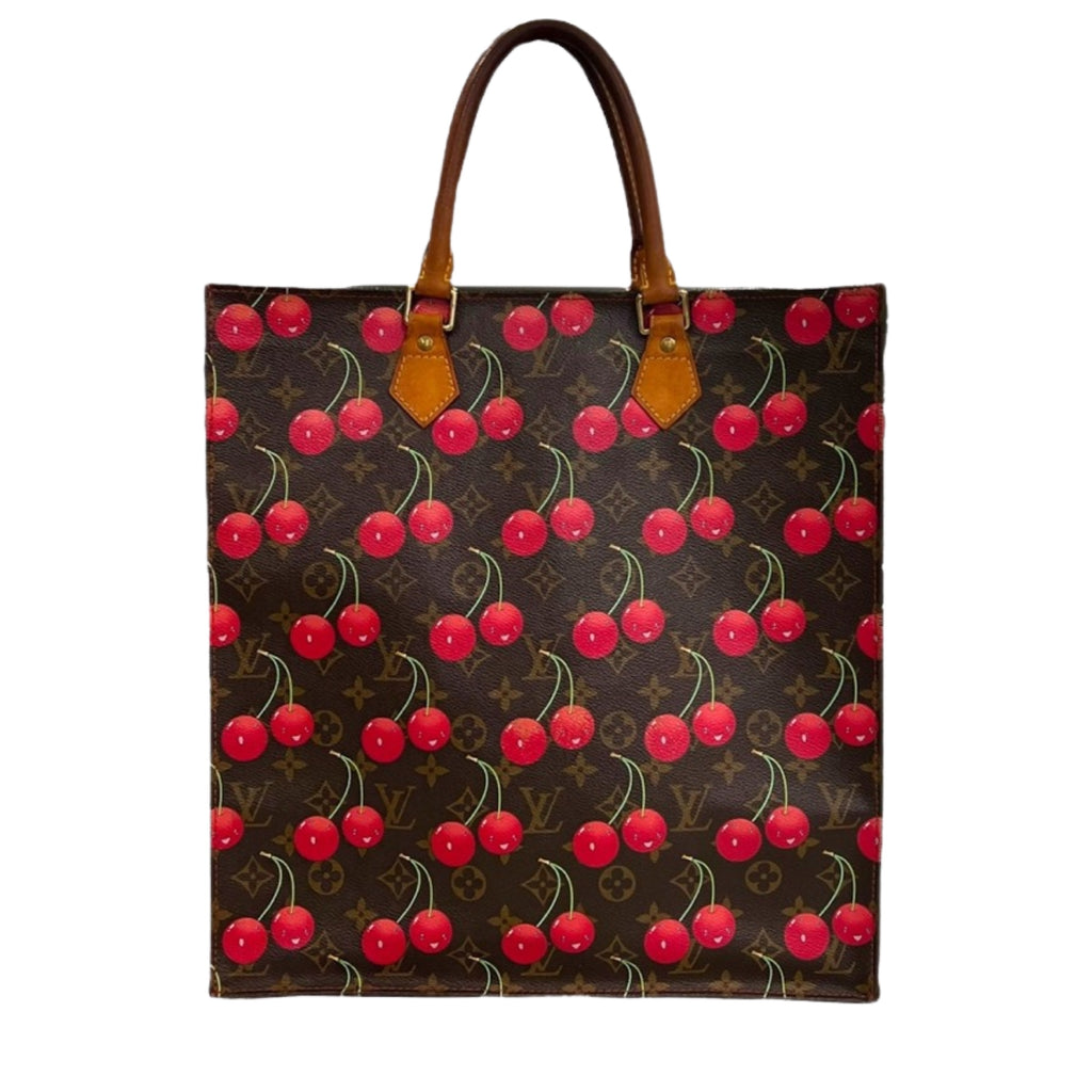Louis Vuitton Cherry Monogram Tote Brown Red