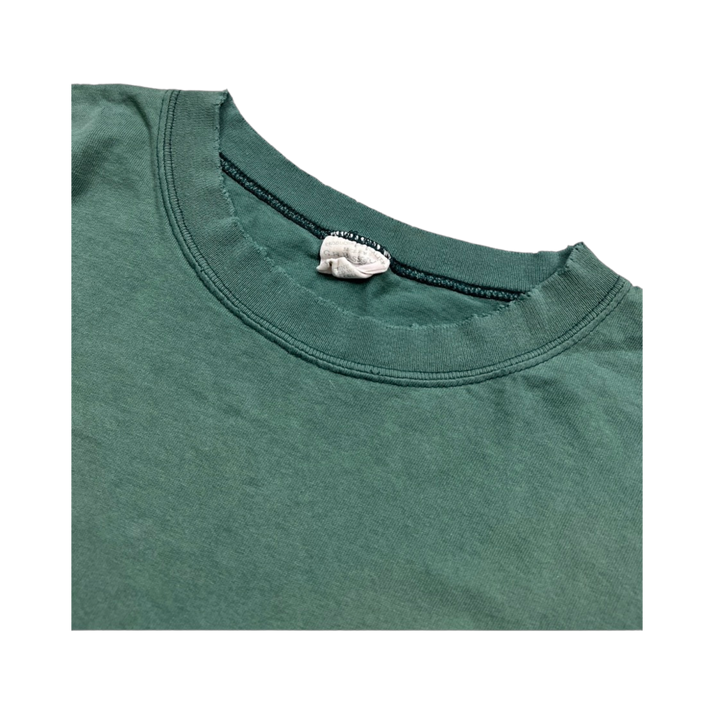 90s Pocket Tee Green Faded Distressed