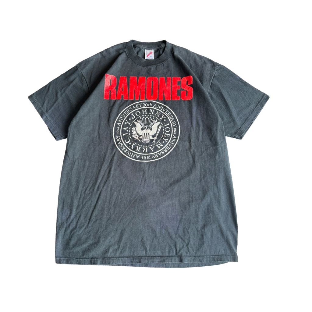 90s Ramones 20th Anniversary T-Shirt Black