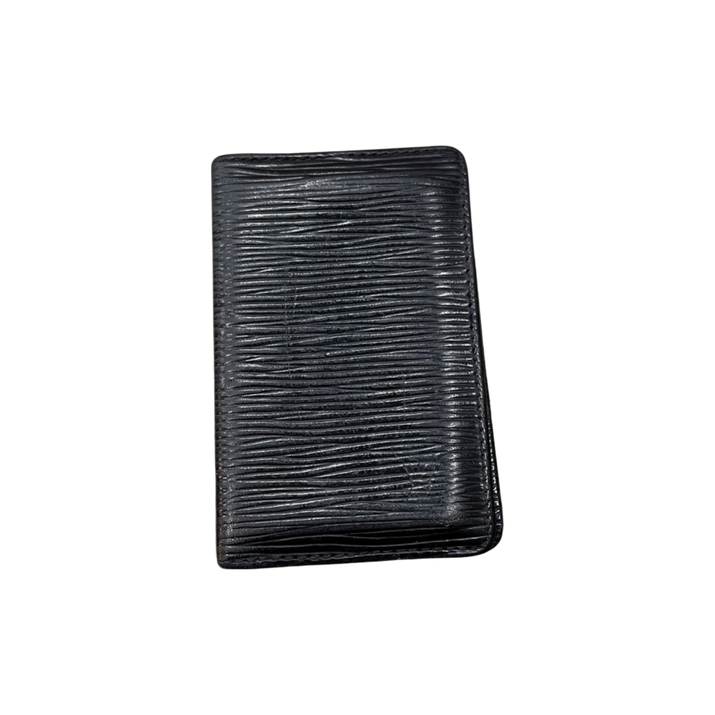 Louis Vuitton 2 Slot Folding Card Holder Epi Black