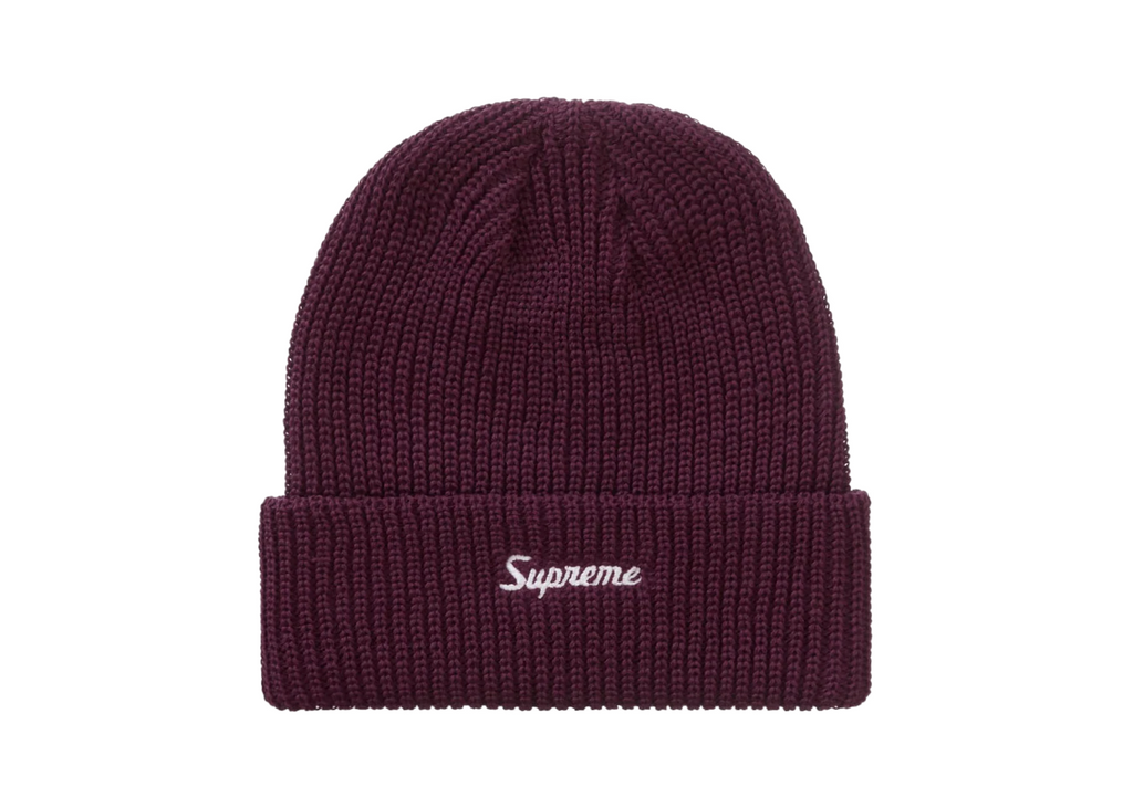 Supreme Loose Gauge Beanie Burgundy