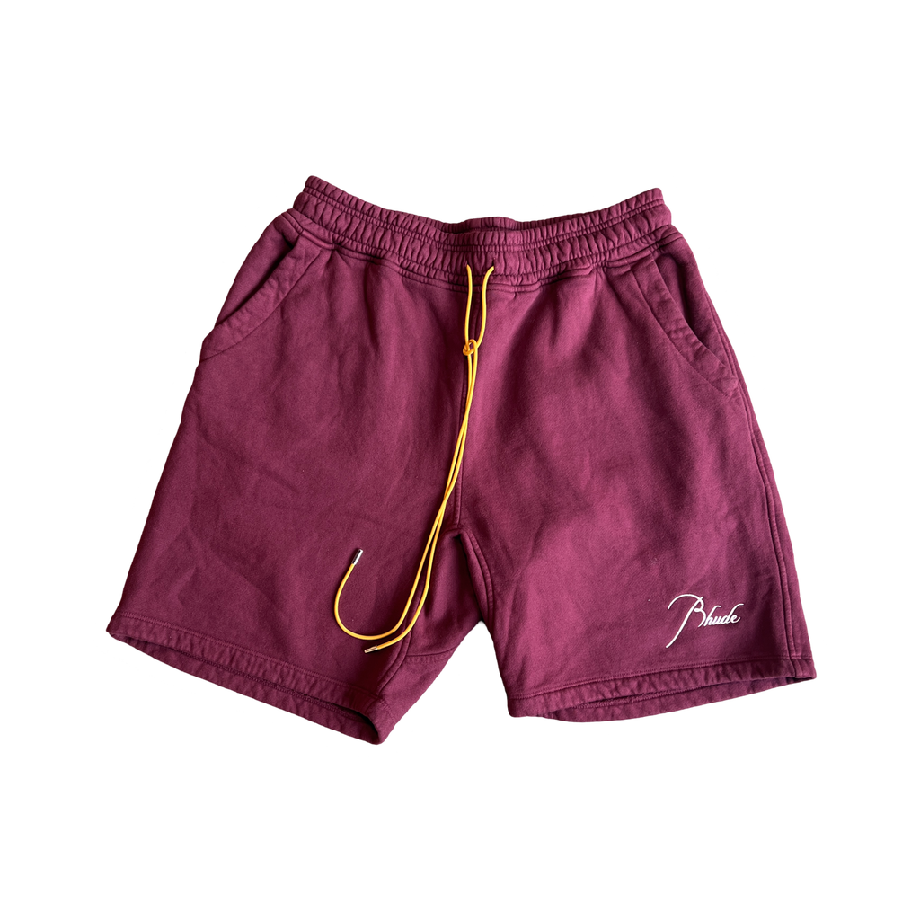 Rhude Embroidered Shorts Maroon