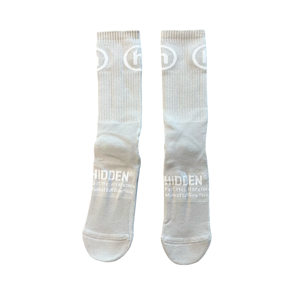 Hidden NY Logo Socks Grey White