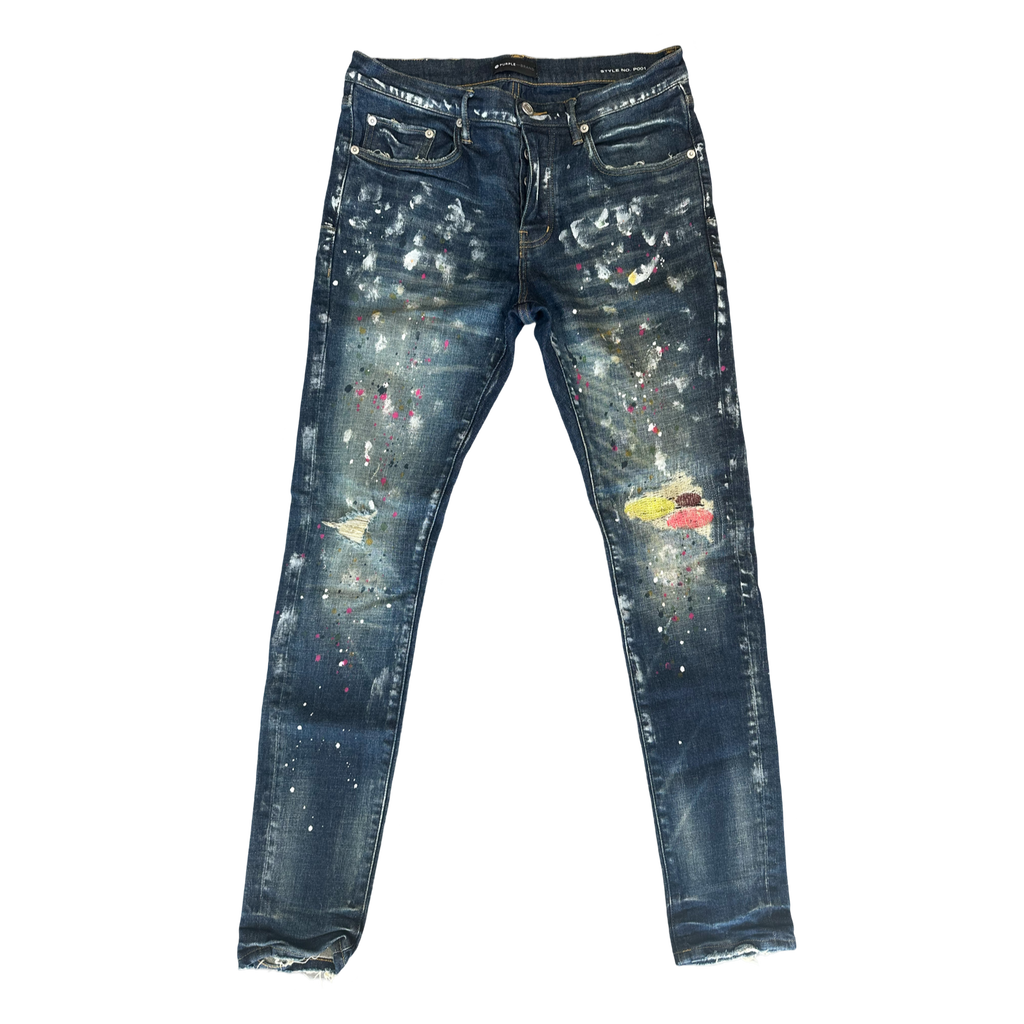 Purple Jeans Paint Splatter