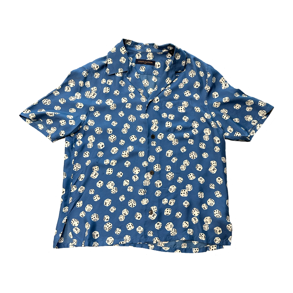 Louis Vuitton Dice Monogram Button Up Shirt Blue