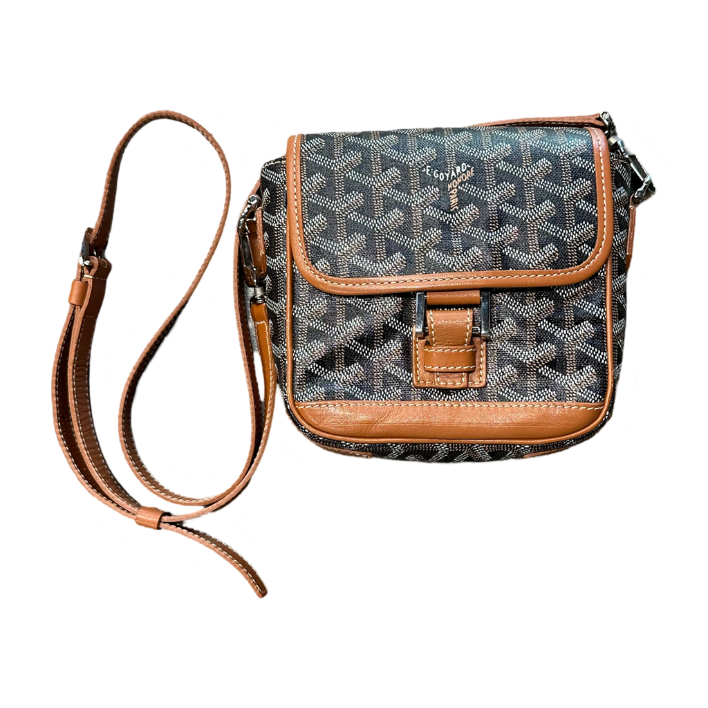 Goyard Grand Bleu Messenger Goyardine PM Black/Brown