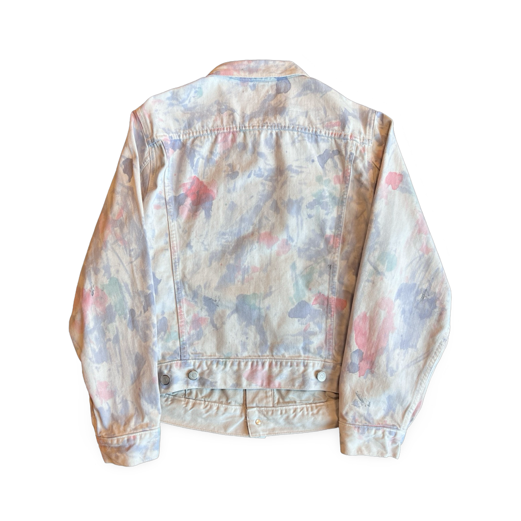 John Elliot Watercolor Denim Jacket White