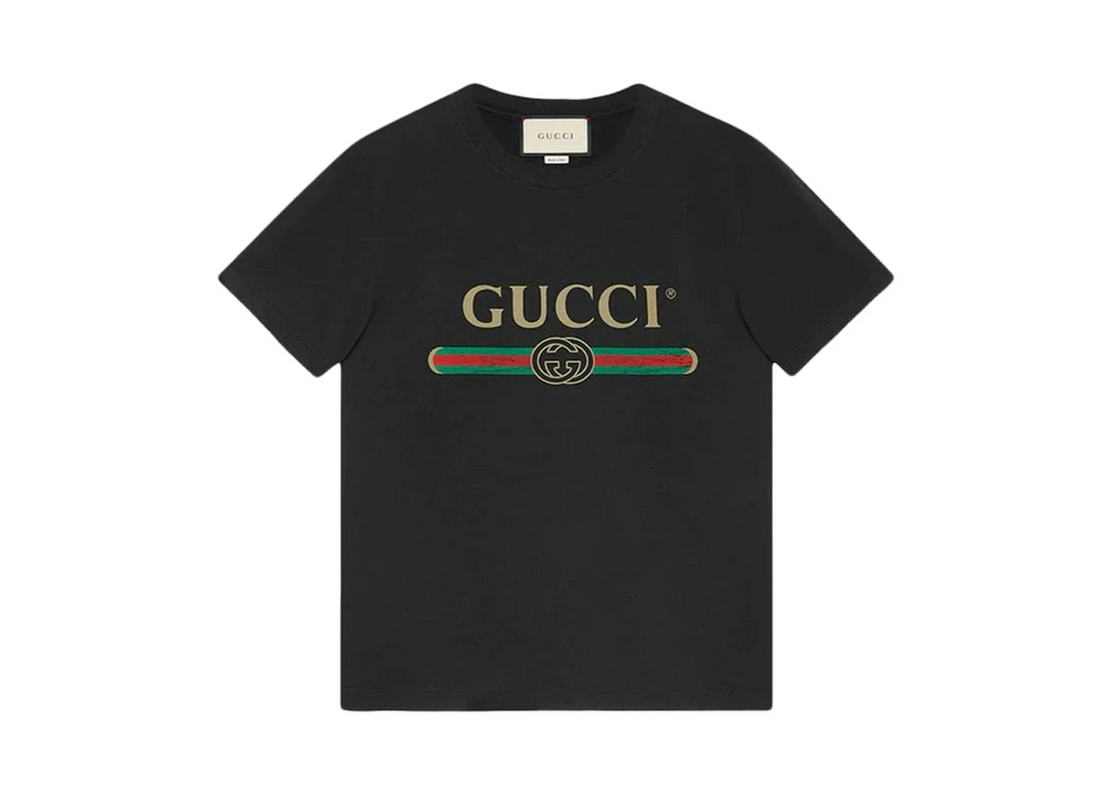 Gucci Logo Washed Print T-shirt Black