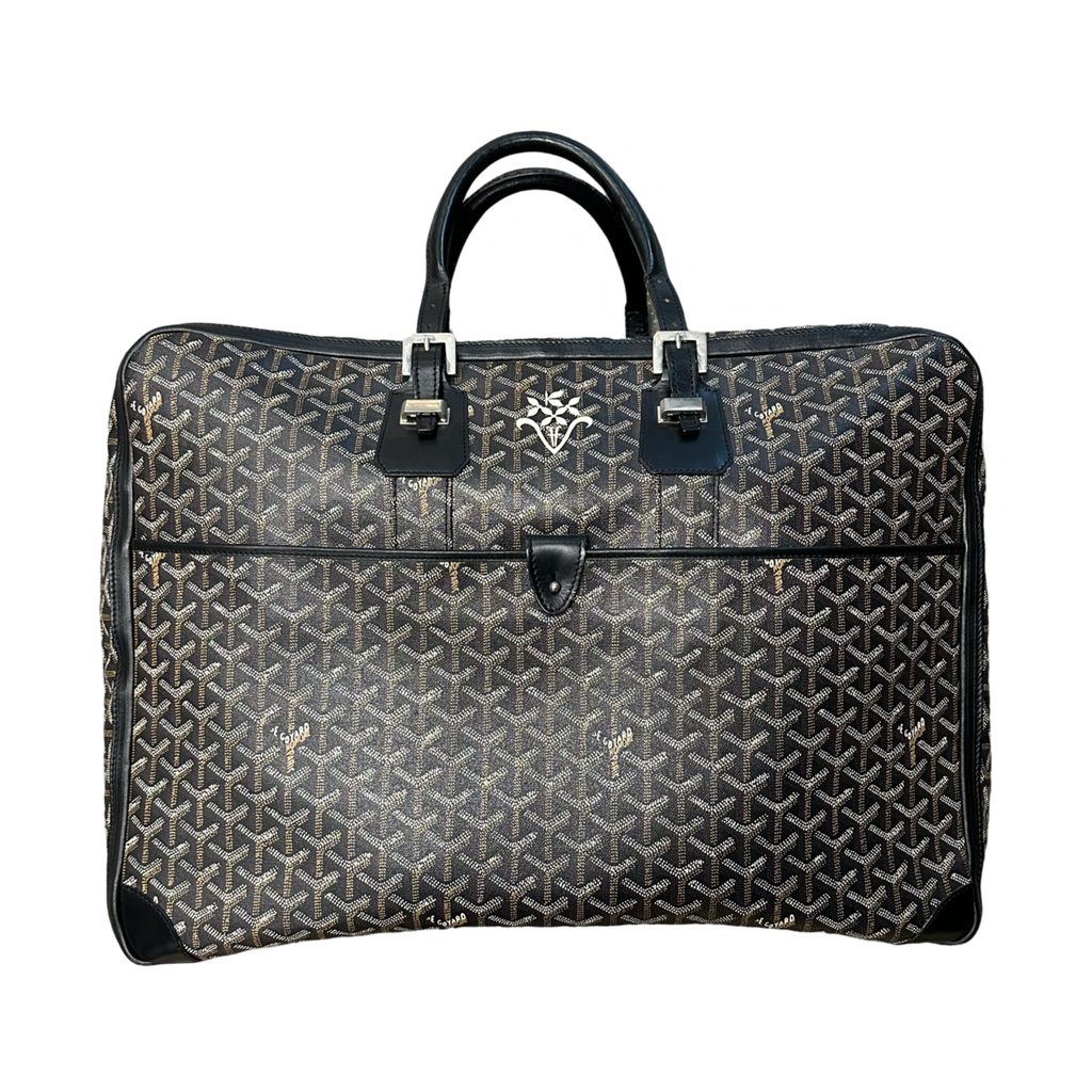 Goyard Ambassade GM Duffle Bag Black/Brown