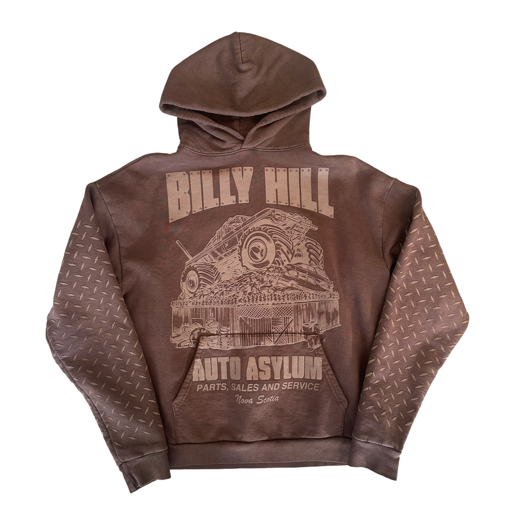 Billy Hill Auto Asylum Hoodie Brown