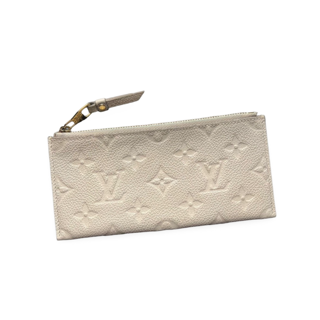 Louis Vuitton Pochette Felicie Zippered Insert Monogram Empreinte Cream