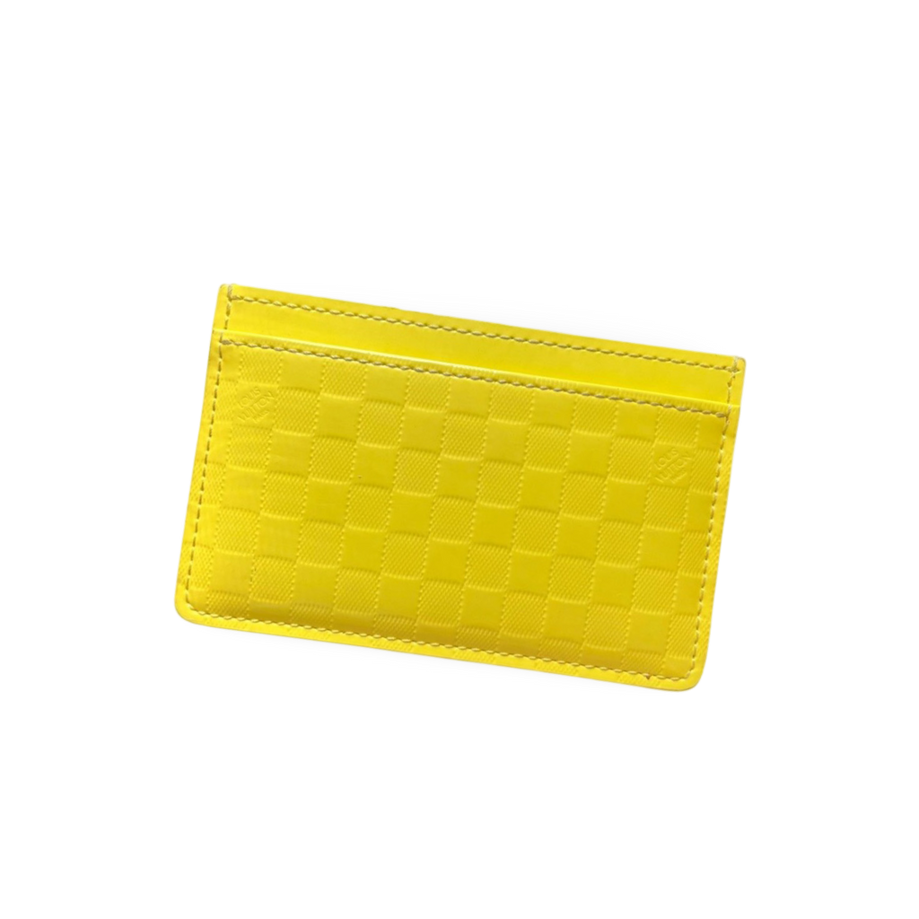 Louis Vuitton Micro Damier Card Holder Yellow