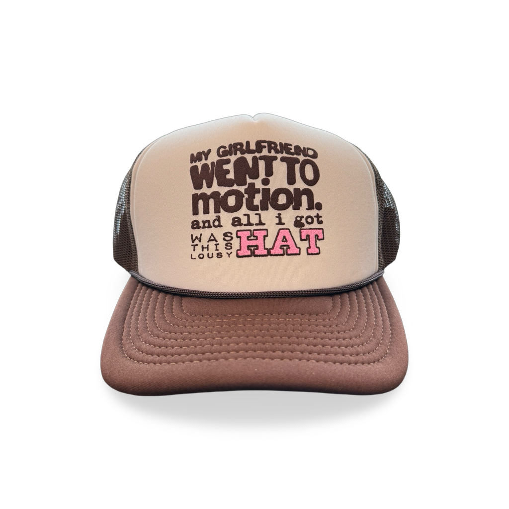 Motion. Lousy Trucker Hat White Brown Pink