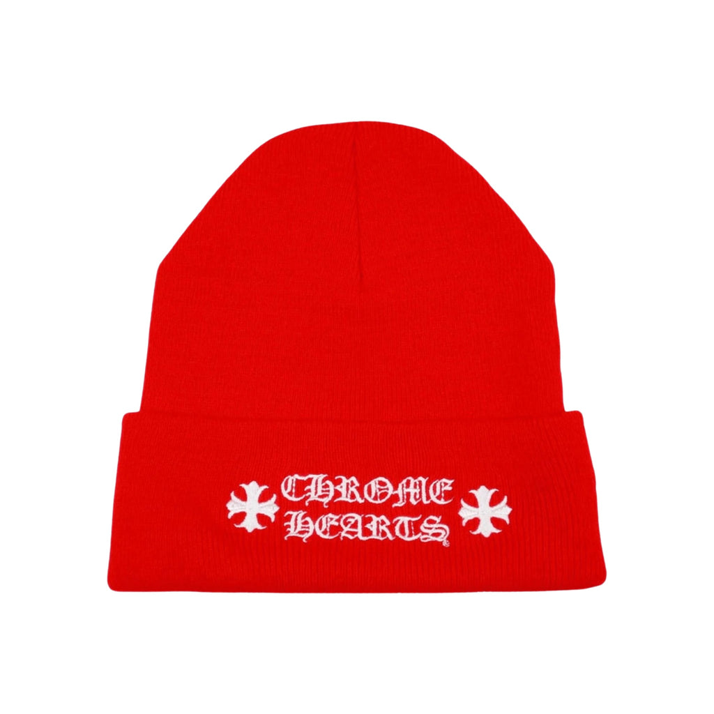 Chrome Hearts Logo Beanie Red