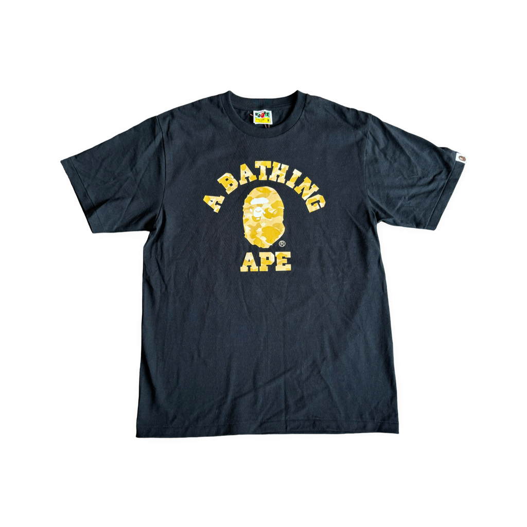 Bape A Bathing Ape Head T-Shirt Black Gold