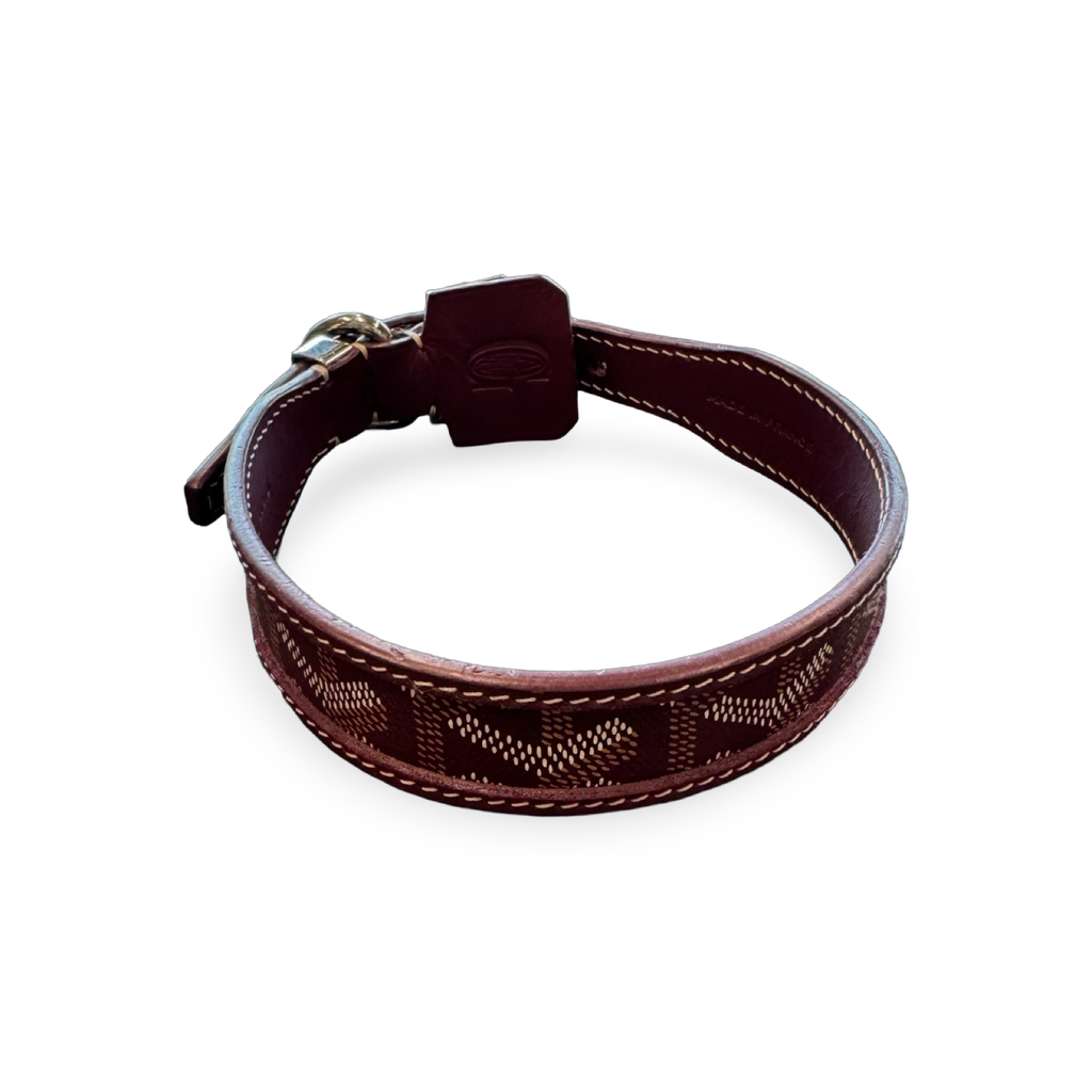 Goyard Dog Collar Maroon